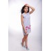 Embroidered Classic Dress "Poppies on Snow"